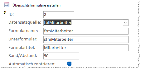 Automatisch generierte Objektnamen und Beschriftungen