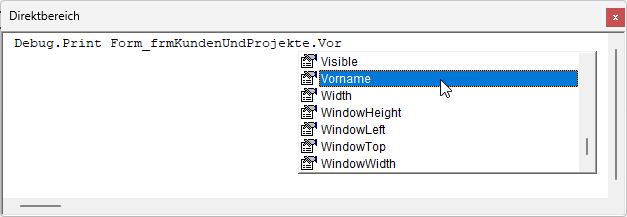 Zugriff per IntelliSense auf ein Steuerelement