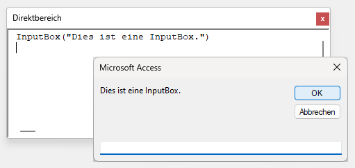 Beispiel für eine einfache InputBox