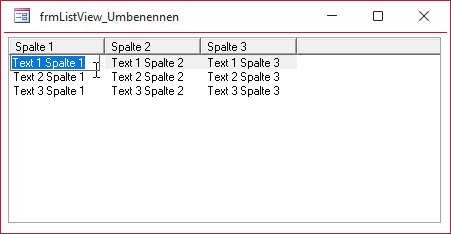 Umbenennen eines Eintrags