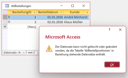 Fehler beim Versuch, eine Bestellung mit Bestellpositionen zu l&ouml;schen