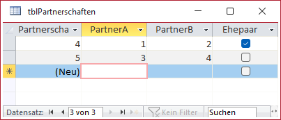 Ergebnis der Anf&uuml;geabfrage